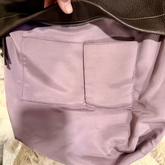 Coach Duffle Convertible Brown Pebble Leather/Lavender Lining Crossbody/Shoulder - Picture 9 of 9